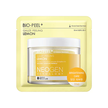НЕО Пилинг-пэды с лимоном для сияния кожи NEOGEN Dermalogy Bio-Peel Gauze Peeling Lemon 1шт