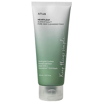 Пенка-скраб с кверцетинолом для очищения пор Anua Heartleaf Quercetinol Pore Deep Cleansing Foam 150мл